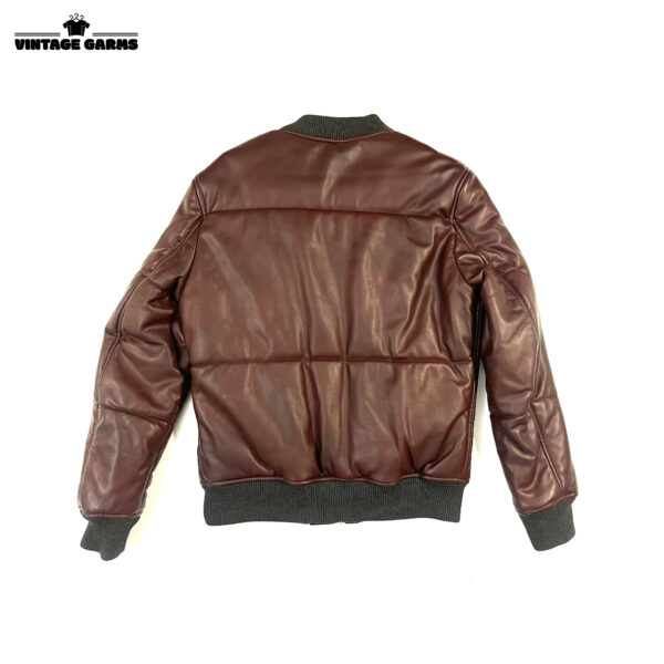 Zara Man Burgundy Bomber Jacket - Image 2