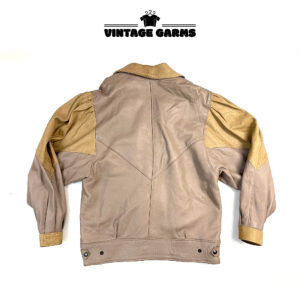 Vintage Cream Leather Jacket